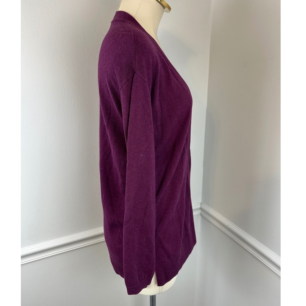 Talbots Purple V-Neck Button Front Girlfriend Car… - image 6